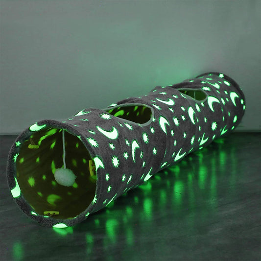 Cat Tunnel Tube with Plush Ball Toys