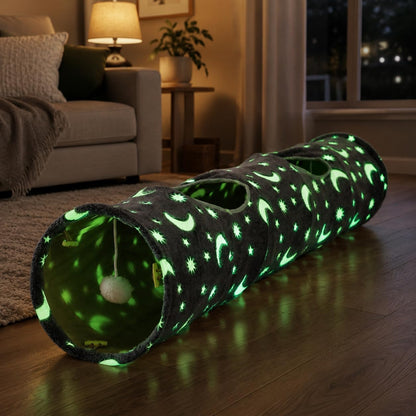 Cat Tunnel Tube with Plush Ball Toys