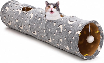 Cat Tunnel Tube with Plush Ball Toys